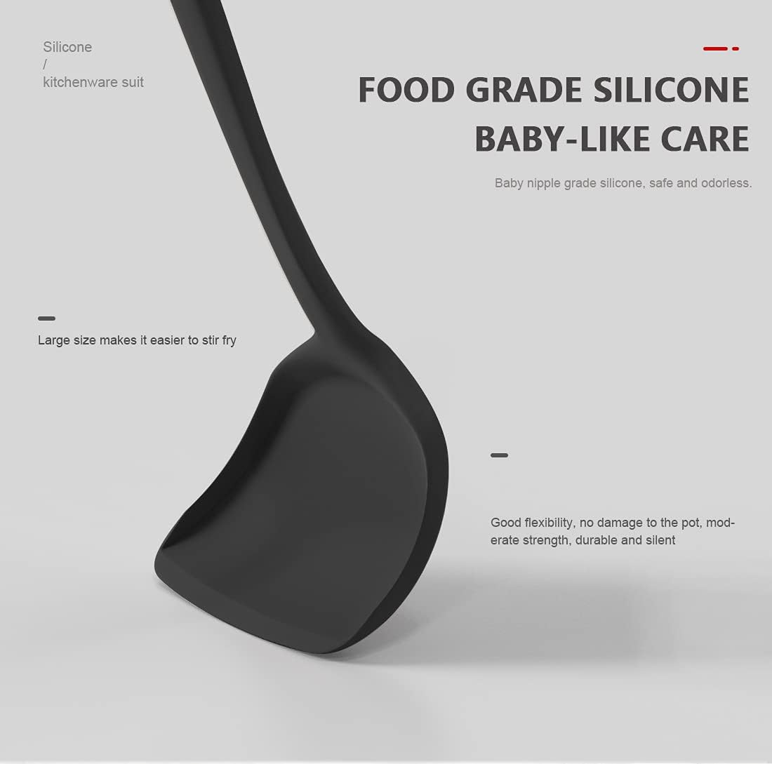 Nonstick-Safe Silicone Utensils Set – 446°F Heat Resistant, Dishwasher Safe, BPA-Free