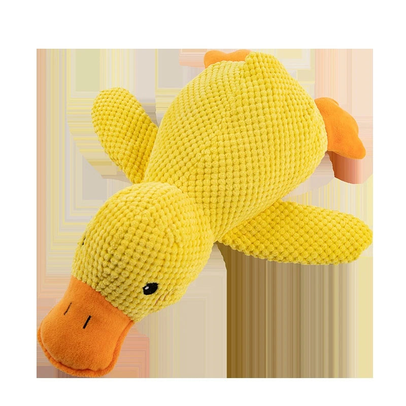 Soft Plush Duck Chew Toy for Puppies – Squeaky Comfort Toy