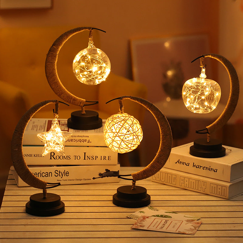 LED Moon & Star Decorative Light – USB and Battery Powered
