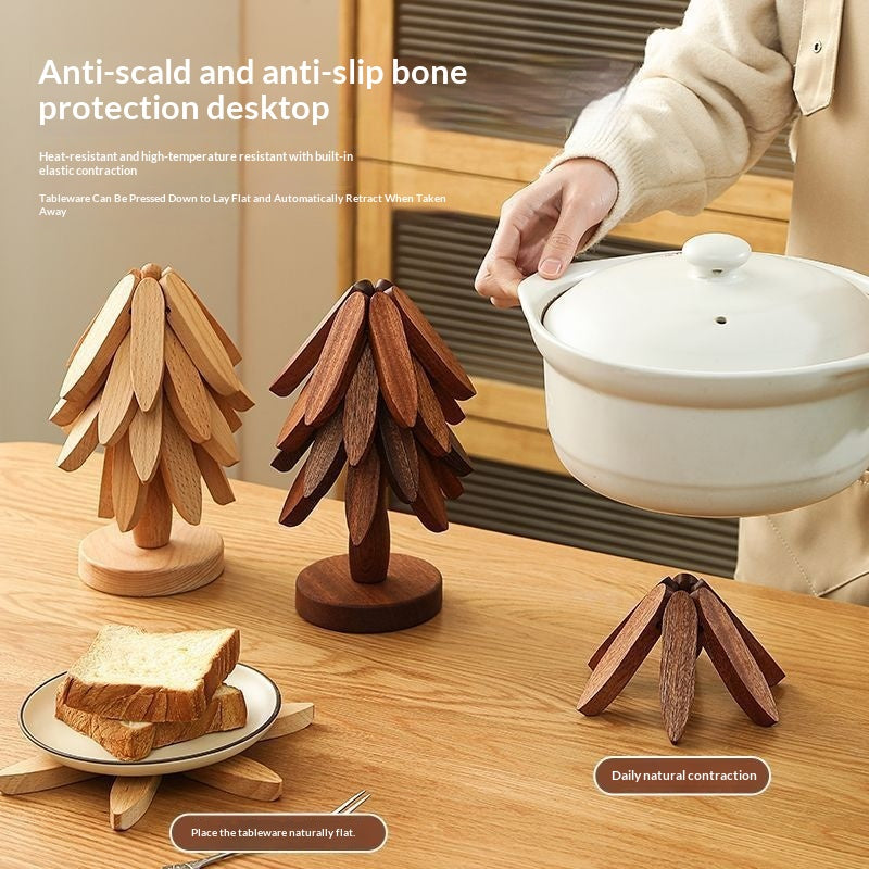 Wooden Tree Trivet – Heat Resistant Table Mat & Pot Insulation Pad