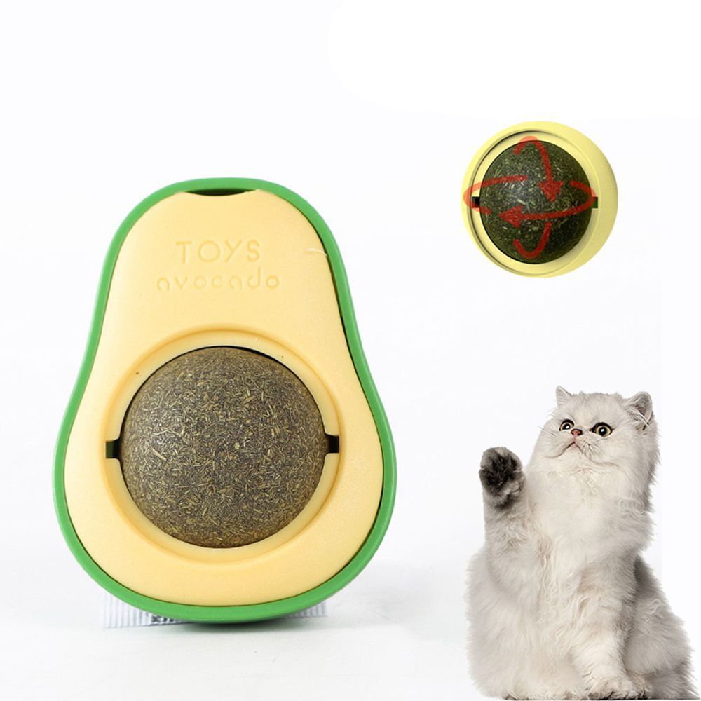 Interactive Avocado Catnip Toy – Mint Ball for Cat Dental Cleaning & Play