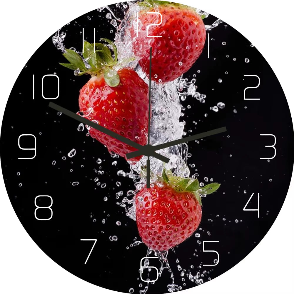 Fresh Fruit Lemon Wall Clock for Kitchen & Home Décor