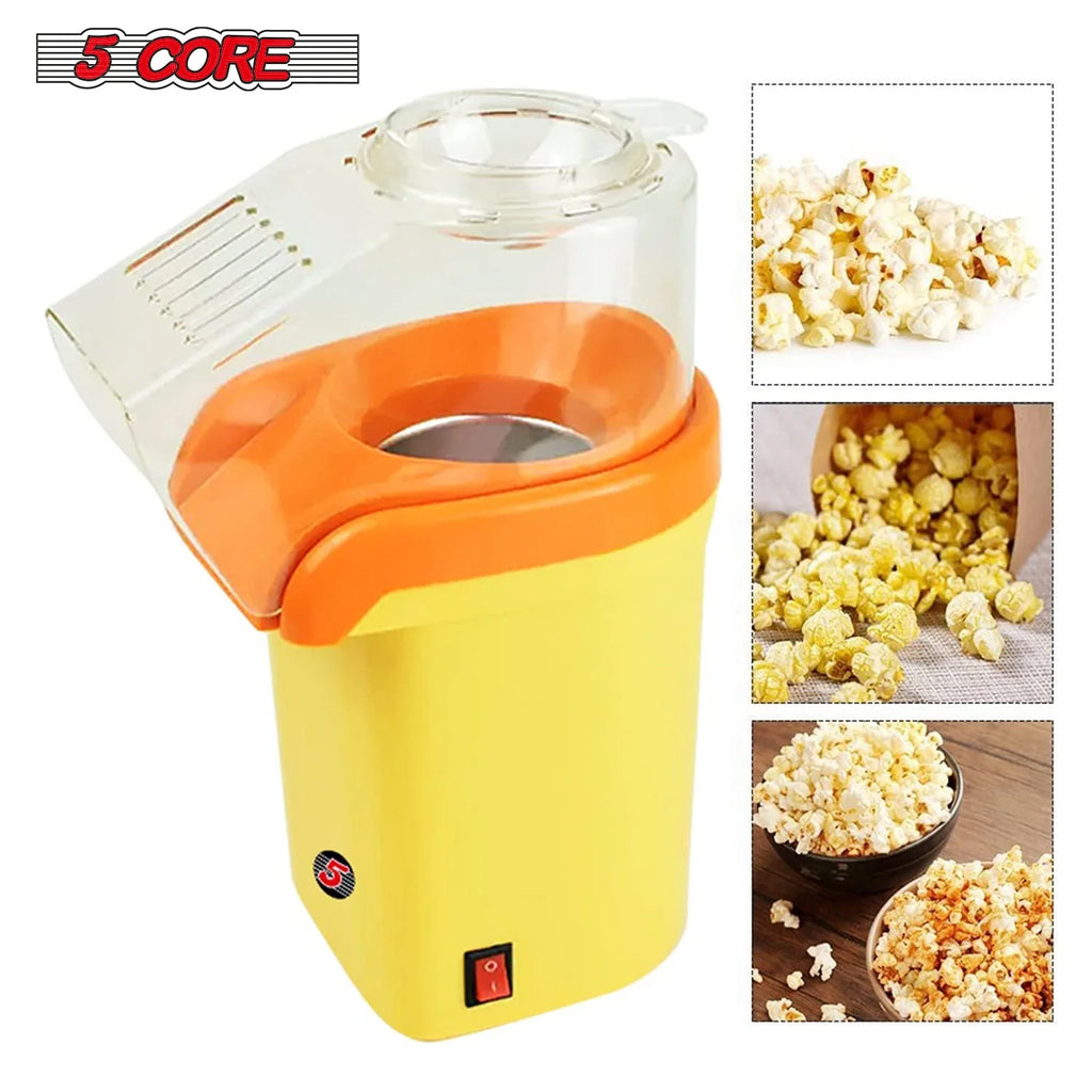 Portable Mini Hot Air Popcorn Maker, 16 Cups – Yellow Finish