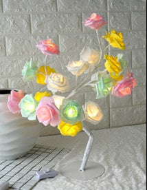 LED Rose Tree Lamp – Small Decorative Table Lamp for Home & Bedroom