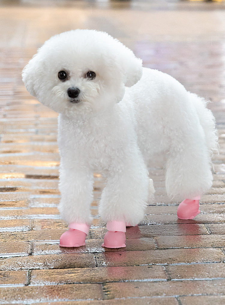 Waterproof Dog Rain Boots – Non-Slip Silicone Pet Shoes (4-Pack)