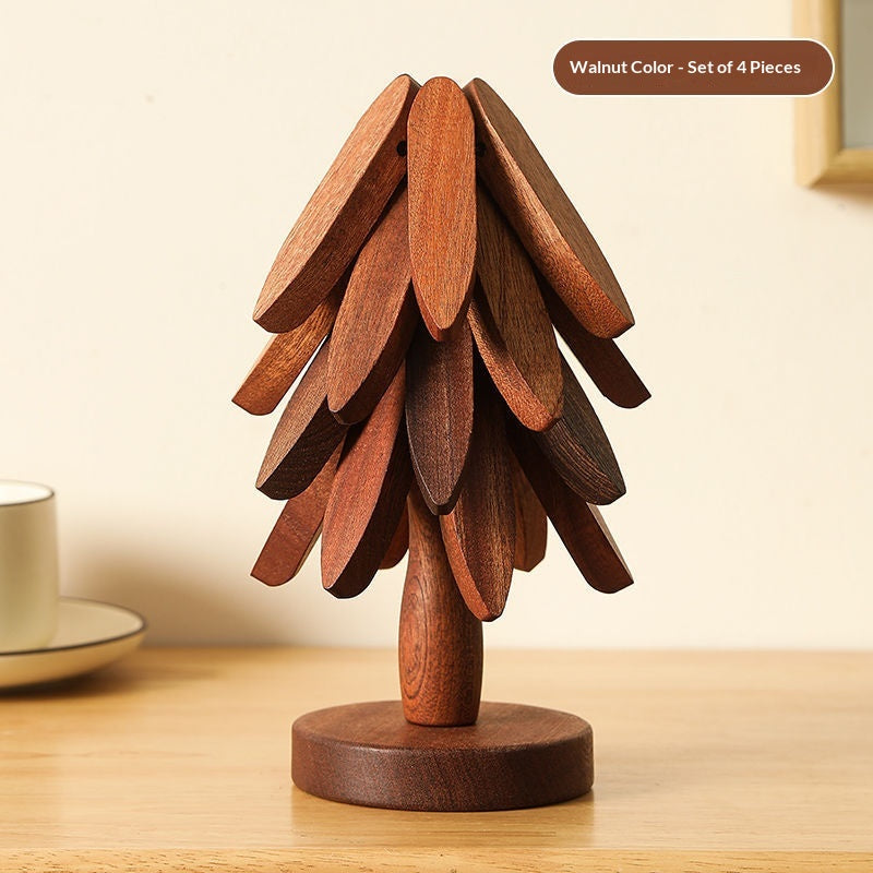 Wooden Tree Trivet – Heat Resistant Table Mat & Pot Insulation Pad