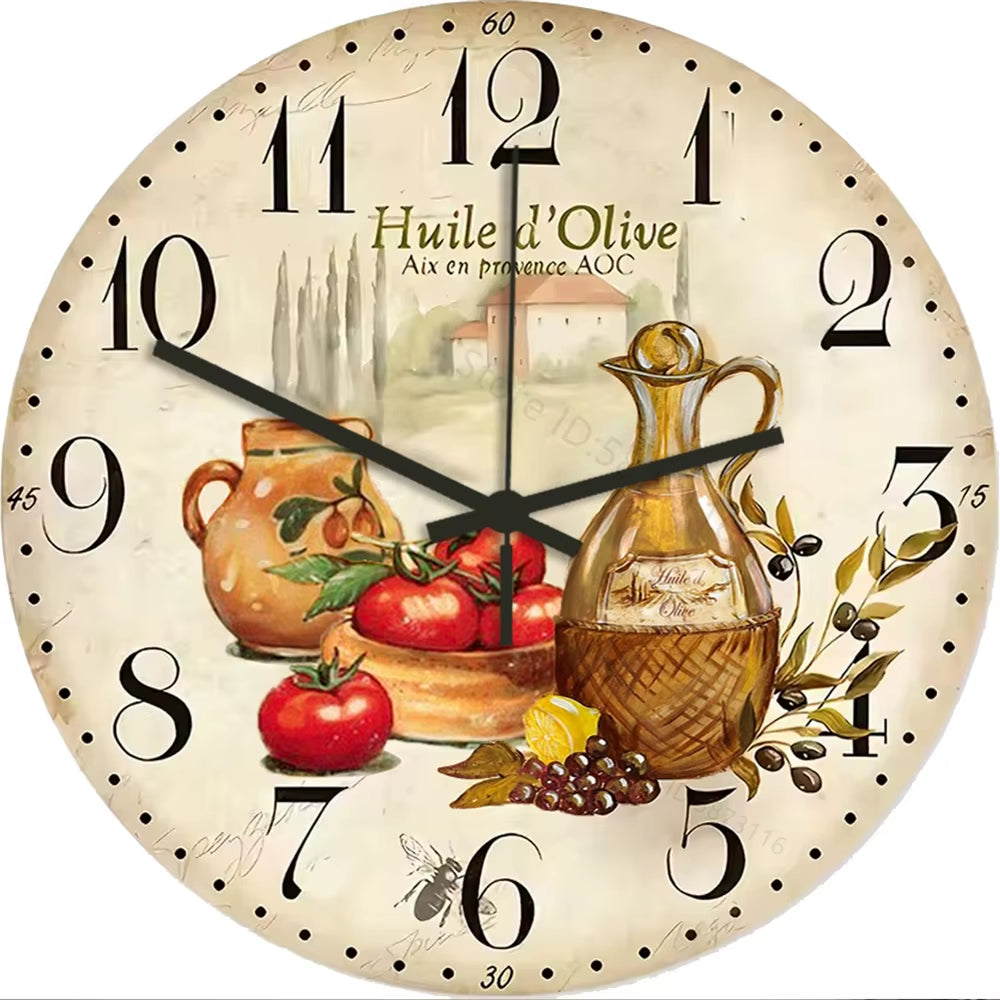 Fresh Fruit Lemon Wall Clock for Kitchen & Home Décor