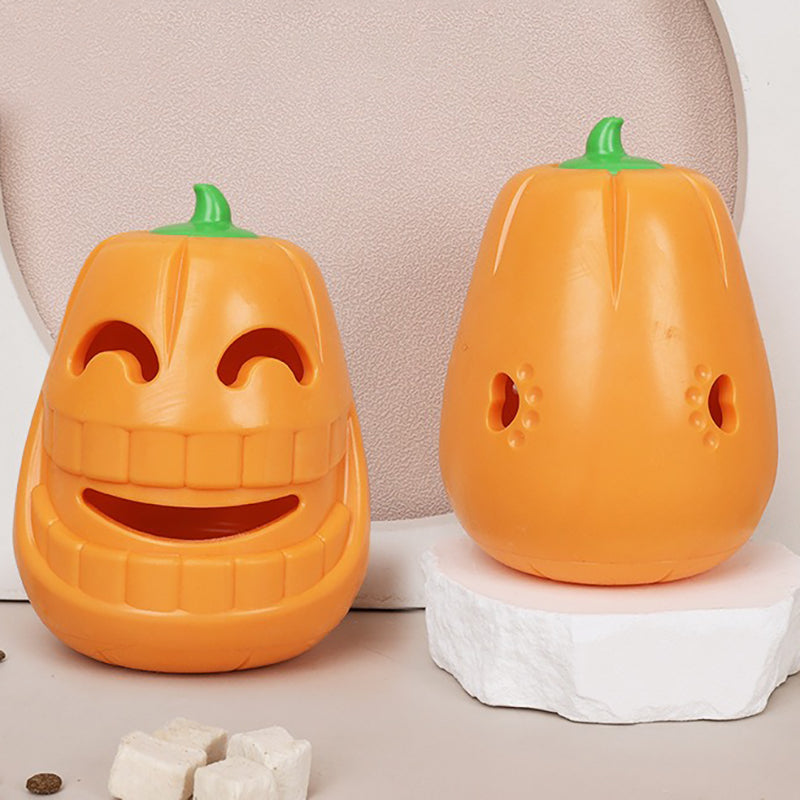 Pumpkin Treat Dispensing Puzzle Dog Toy