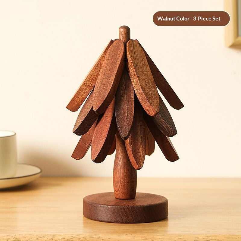 Wooden Tree Trivet – Heat Resistant Table Mat & Pot Insulation Pad