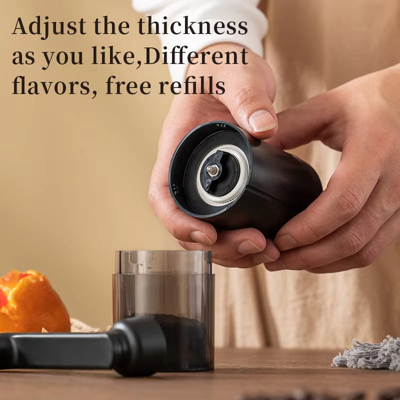 Portable Manual Coffee Grinder – Adjustable Hand Crank Bean Grinder for Home & Travel
