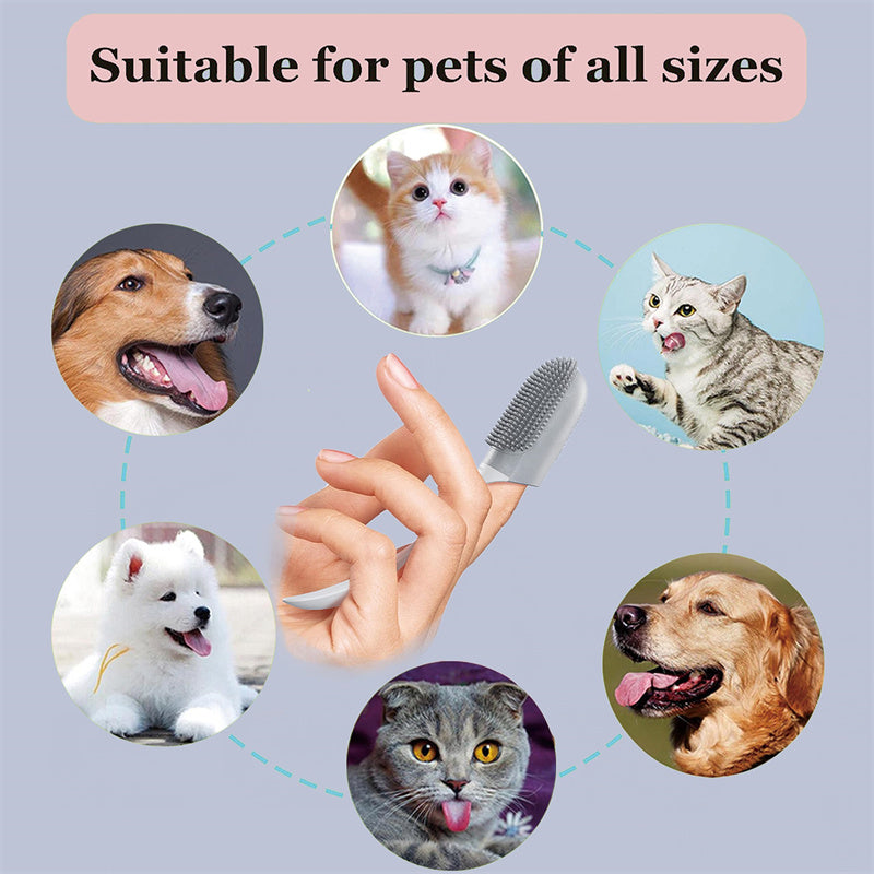 Dog & Cat Finger Toothbrush Silicone – Pet Oral Cleaning Tooth Care Tool