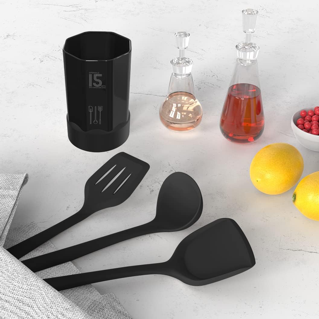 Nonstick-Safe Silicone Utensils Set – 446°F Heat Resistant, Dishwasher Safe, BPA-Free