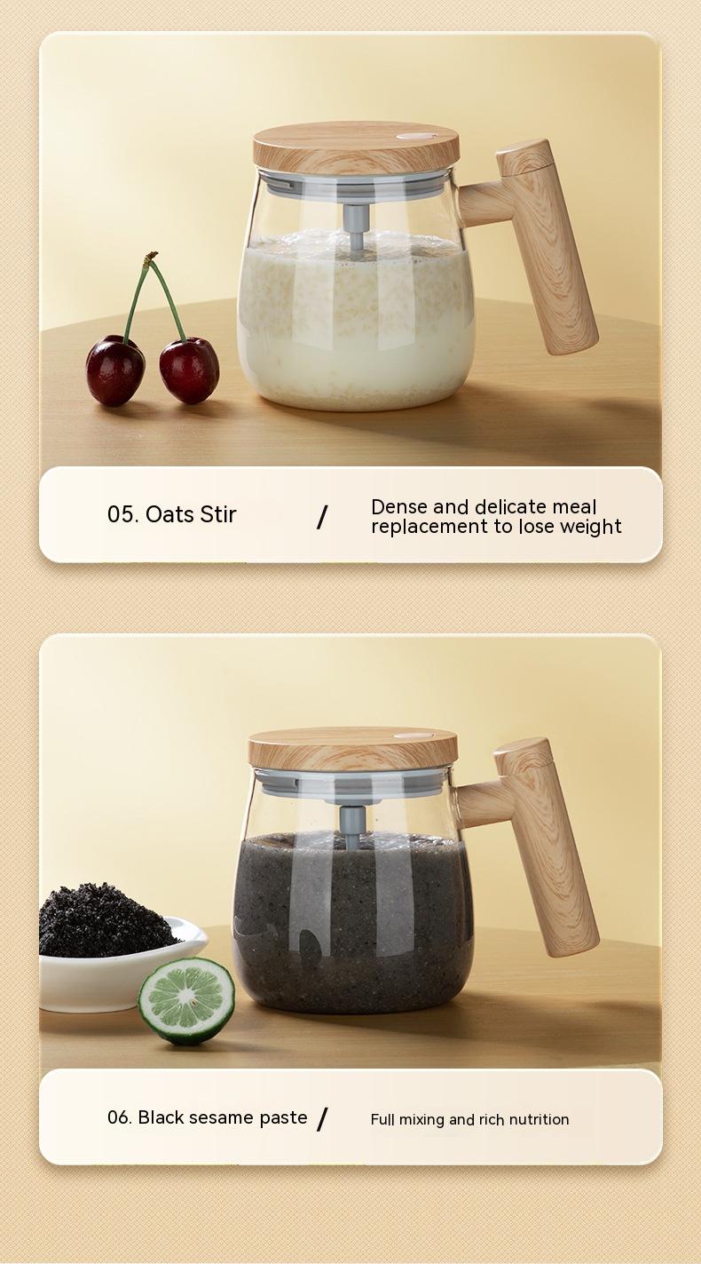 Automatic Mixing Coffee Mug – 400ML Glass Cup