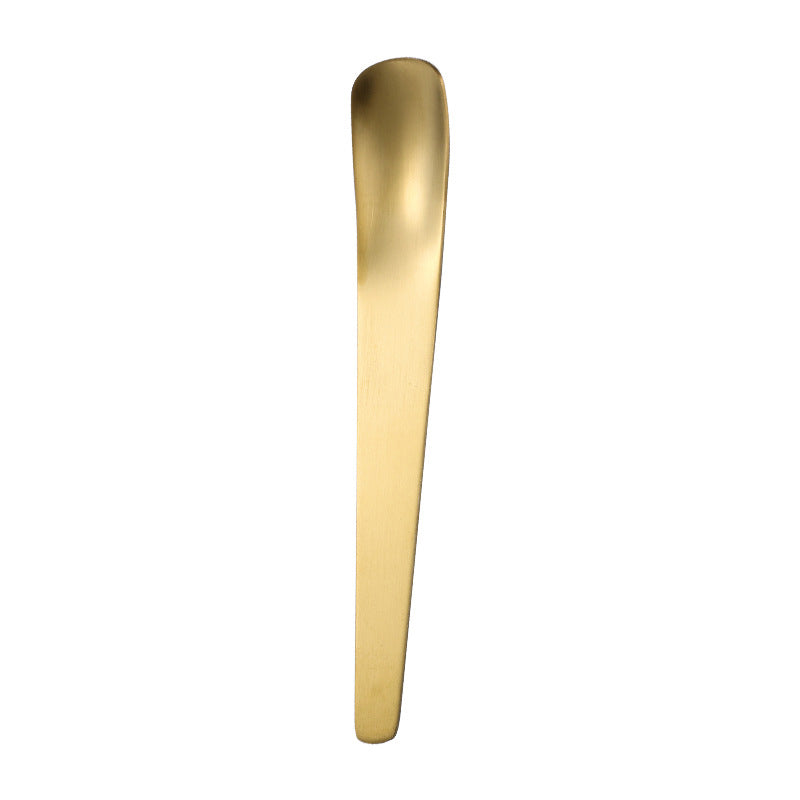 Premium Gold Stainless Steel Dessert Spoon – Coffee Mixer & Ice Cream Spoon