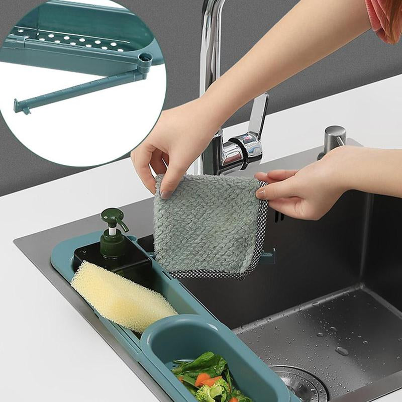 Kitchen Sink Organizer with Telescopic Design