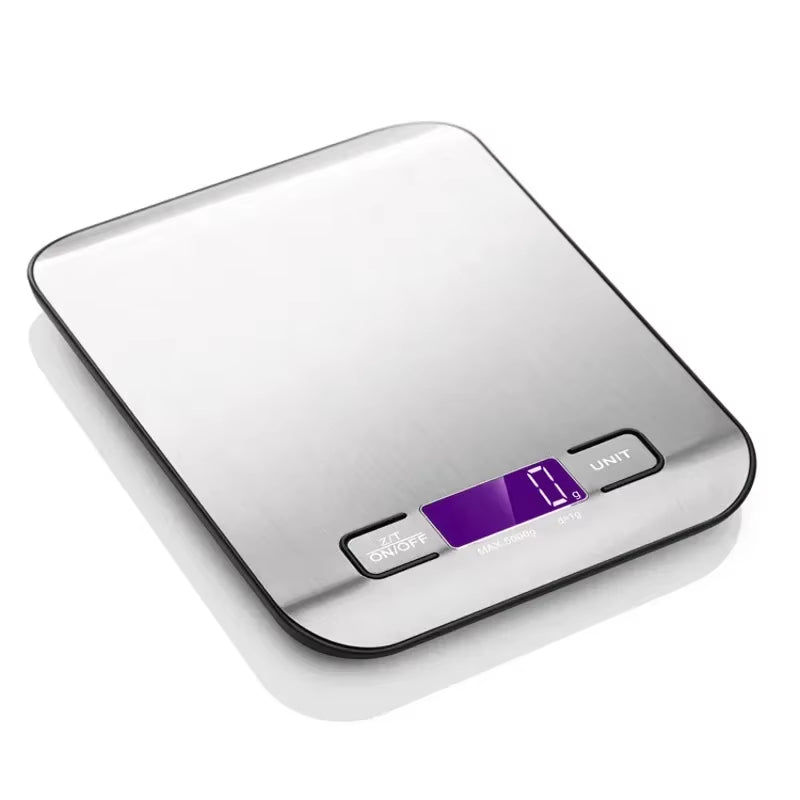 Digital Kitchen Scale with Stainless Steel Platform – 5kg/10kg Multi-Function LCD Food Scale
