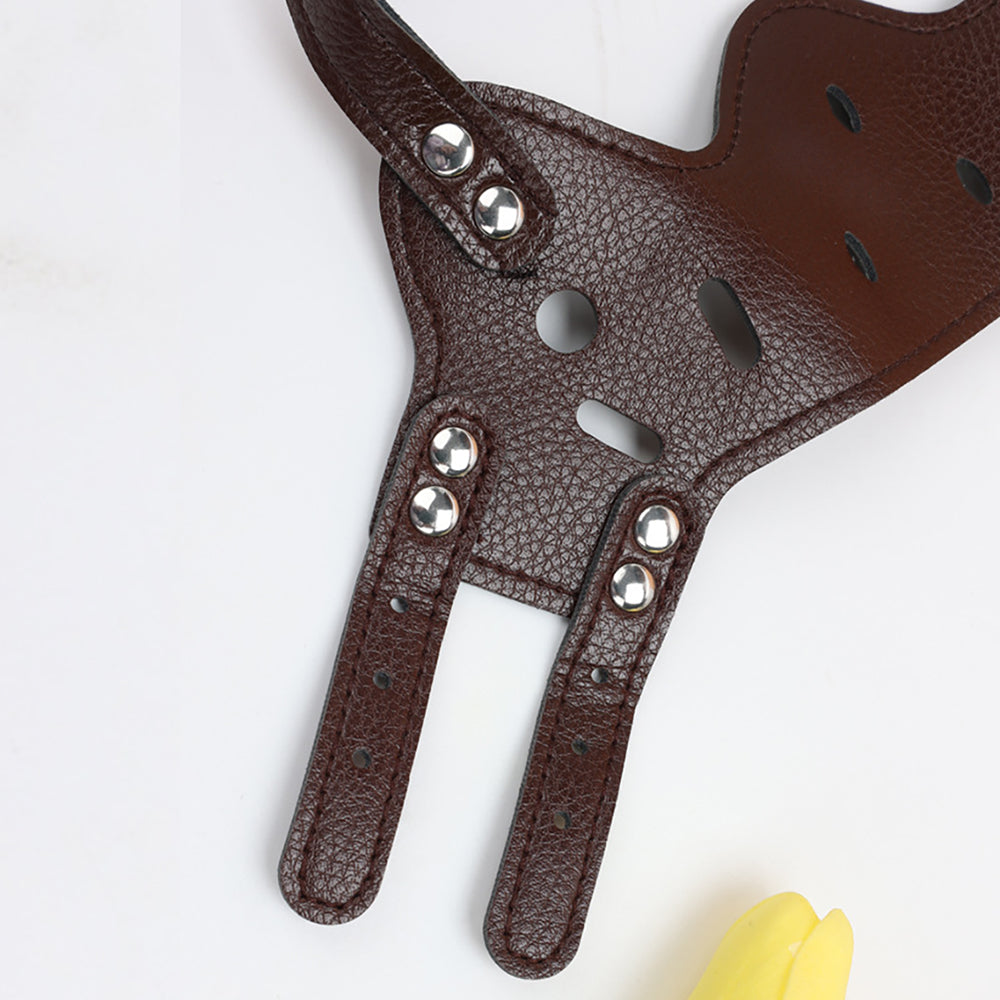 Comfort Leather Dog Muzzle – Adjustable & Breathable