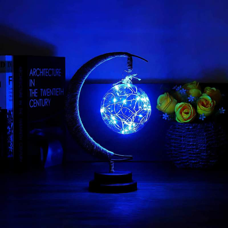 LED Moon & Star Decorative Light – USB and Battery Powered