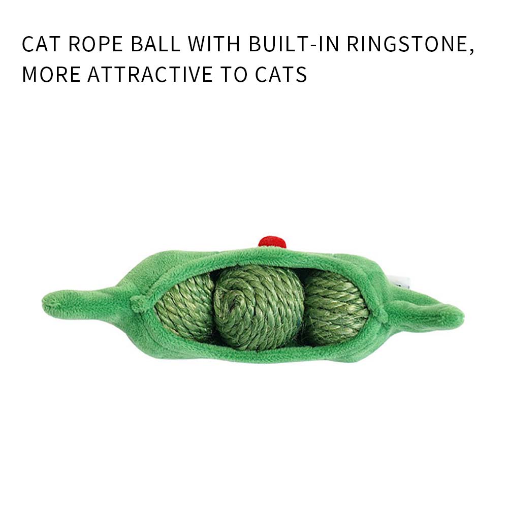 Interactive Cat Toy Balls – 3-Piece Sisal Chew Set