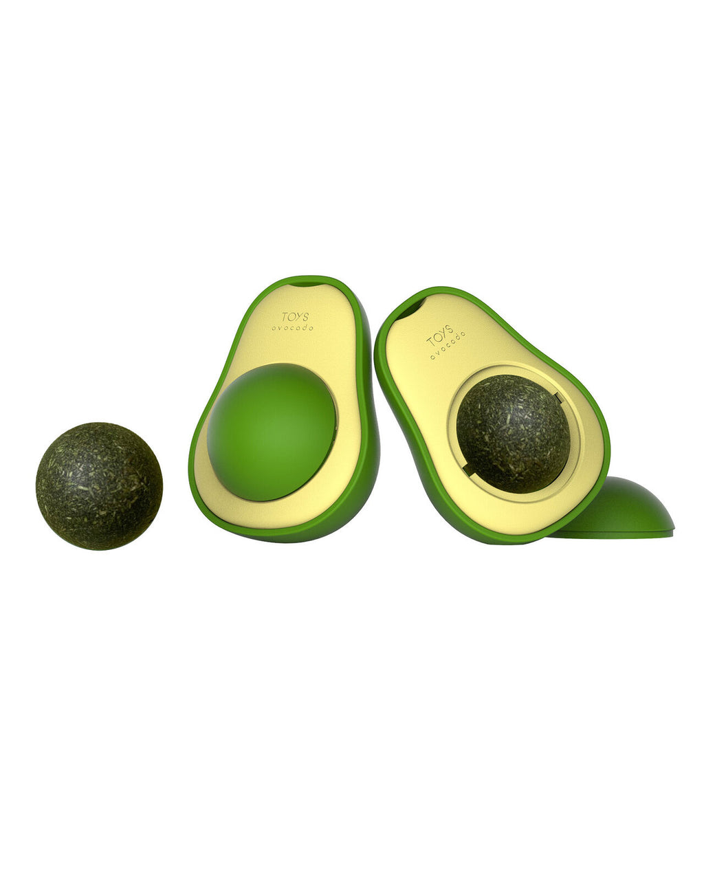 Interactive Avocado Catnip Toy – Mint Ball for Cat Dental Cleaning & Play