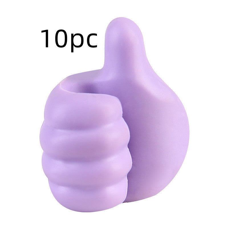 Multifunctional Thumb-Style Wall Clip Holder for Cables and Small Items