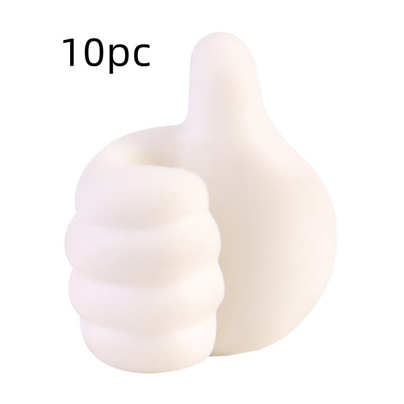 Multifunctional Thumb-Style Wall Clip Holder for Cables and Small Items