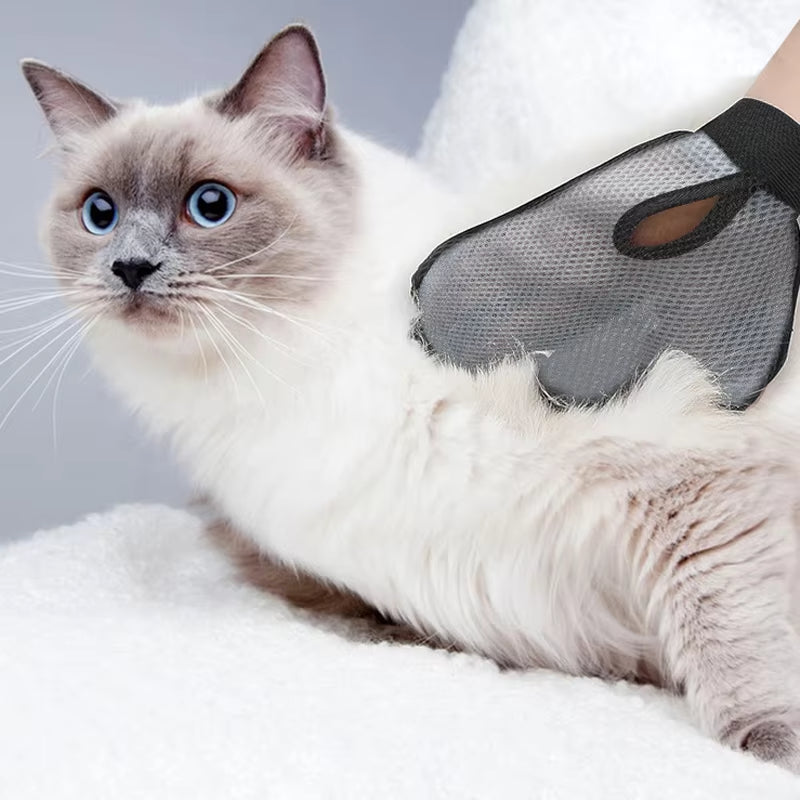 Pet Bath & Massage Glove – Silicone Hair Remover for Cat and Dog Grooming