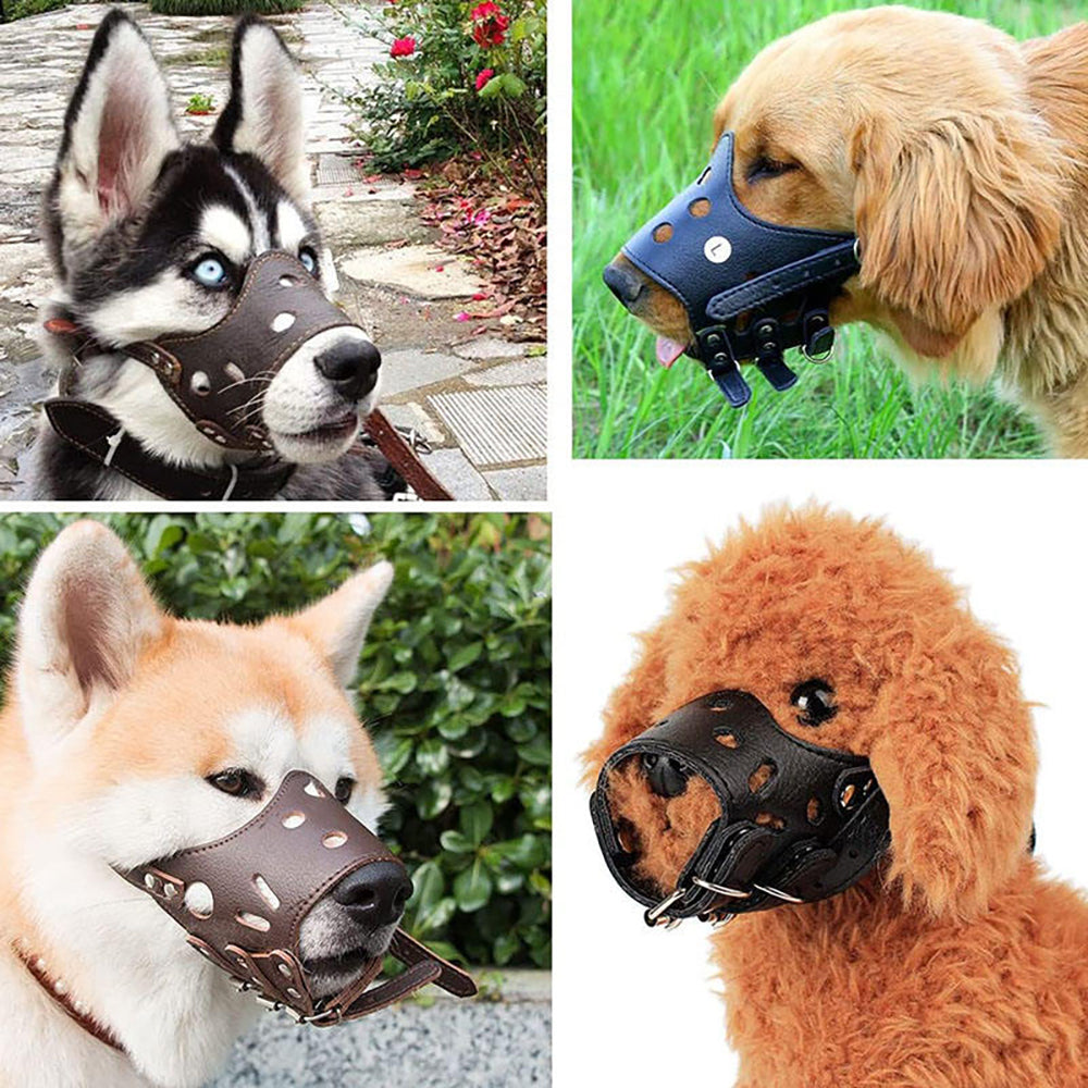 Comfort Leather Dog Muzzle – Adjustable & Breathable