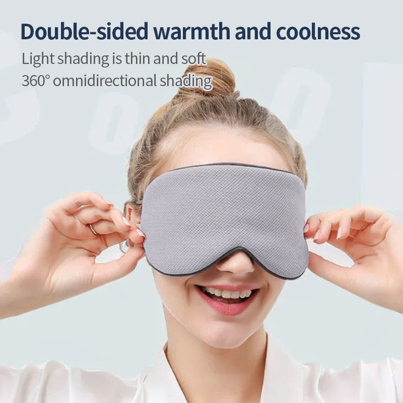 Ice Silk Sleeping Eye Mask – Adjustable Warm & Cool Eye Cover