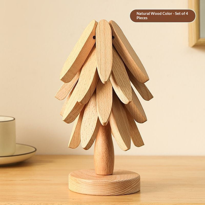 Wooden Tree Trivet – Heat Resistant Table Mat & Pot Insulation Pad
