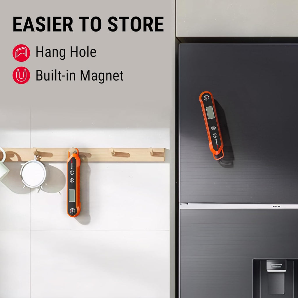 Thermometer – Waterproof Digital Instant-Read Meat Thermometer with Backlight for Cooking, Steak & Candy