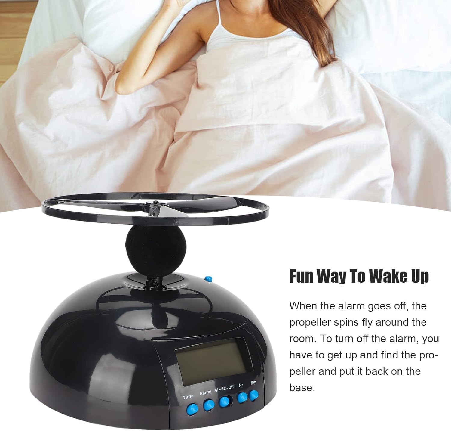 Interactive Flying Alarm Clock with LED Display