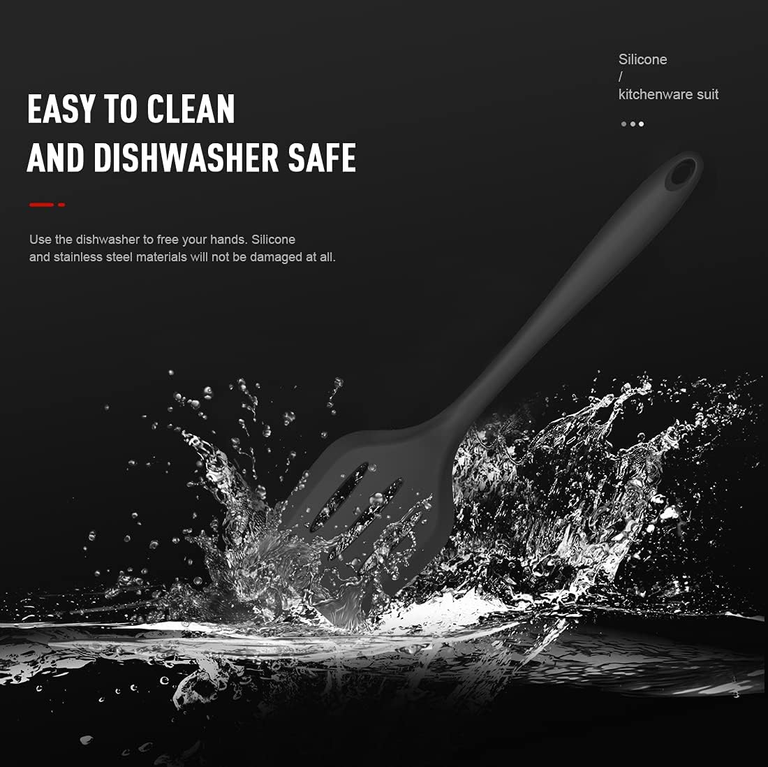 Nonstick-Safe Silicone Utensils Set – 446°F Heat Resistant, Dishwasher Safe, BPA-Free