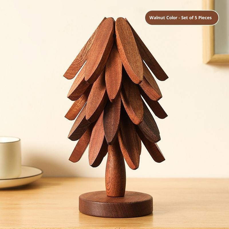 Wooden Tree Trivet – Heat Resistant Table Mat & Pot Insulation Pad