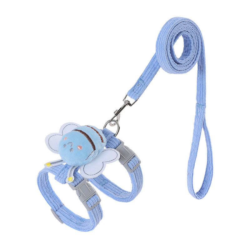 Escape-Proof Cat Harness & Leash Set – Adjustable Bee Plaid Harness for Cats
