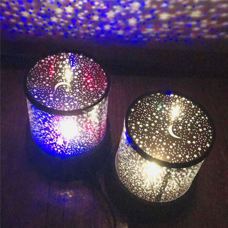 Colorful LED Star Projector Night Light – Random Color Projection Lamp