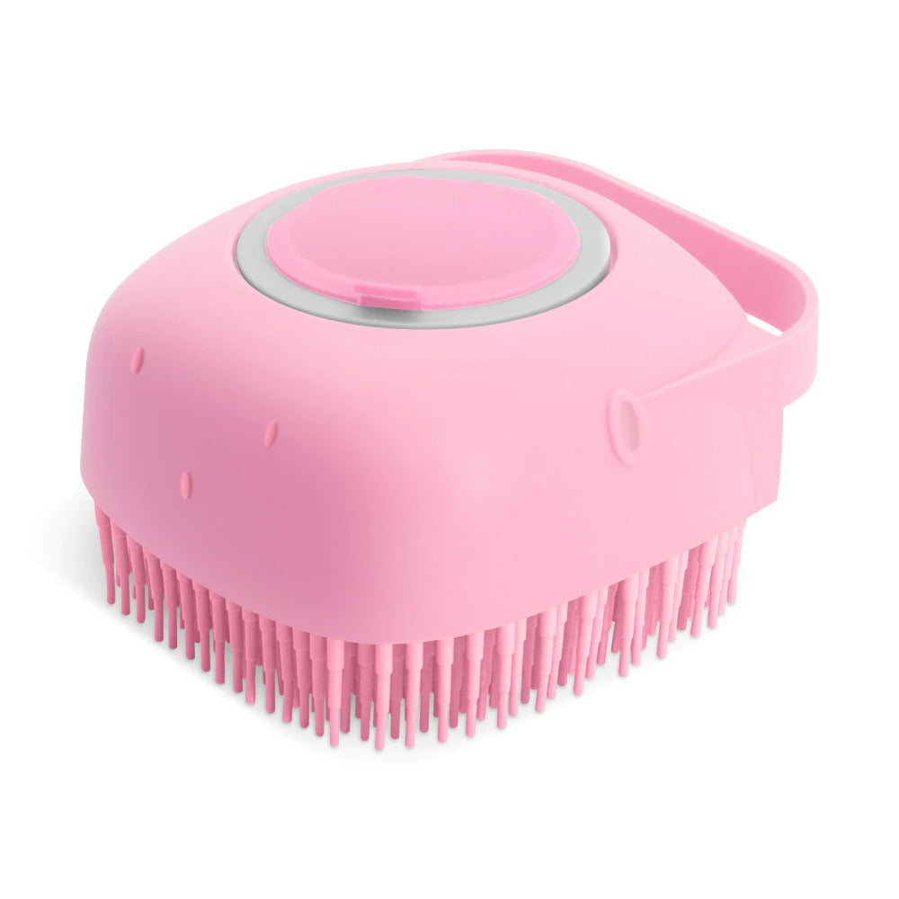 Pet Bath Massage Brush – Soft Silicone Shampoo Grooming Brush