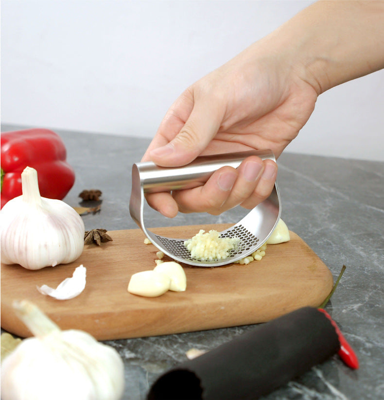 Premium Stainless Steel Garlic Press – Manual Rocker Crusher for Garlic & Ginger