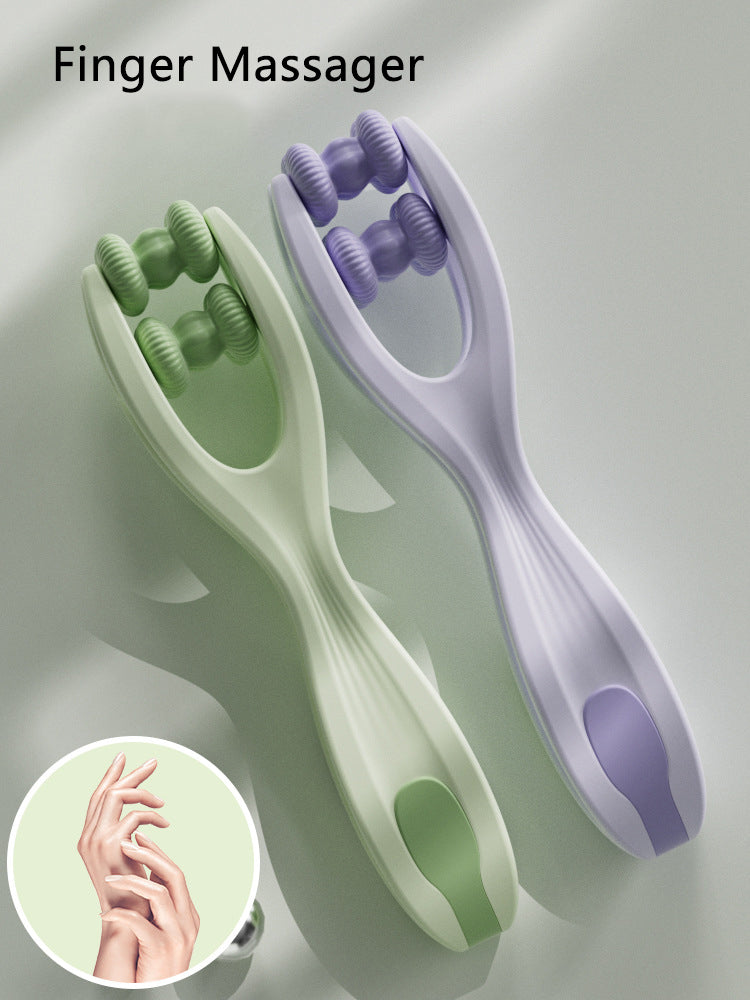 Dual-Row Finger Massager Roller – Portable Massage Tool