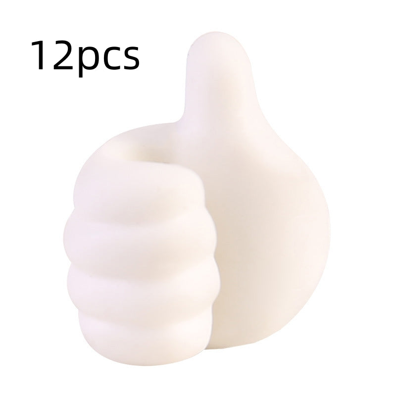 Multifunctional Thumb-Style Wall Clip Holder for Cables and Small Items
