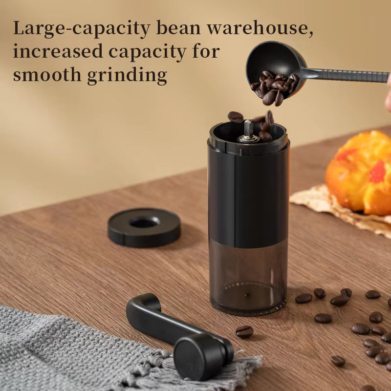 Portable Manual Coffee Grinder – Adjustable Hand Crank Bean Grinder for Home & Travel
