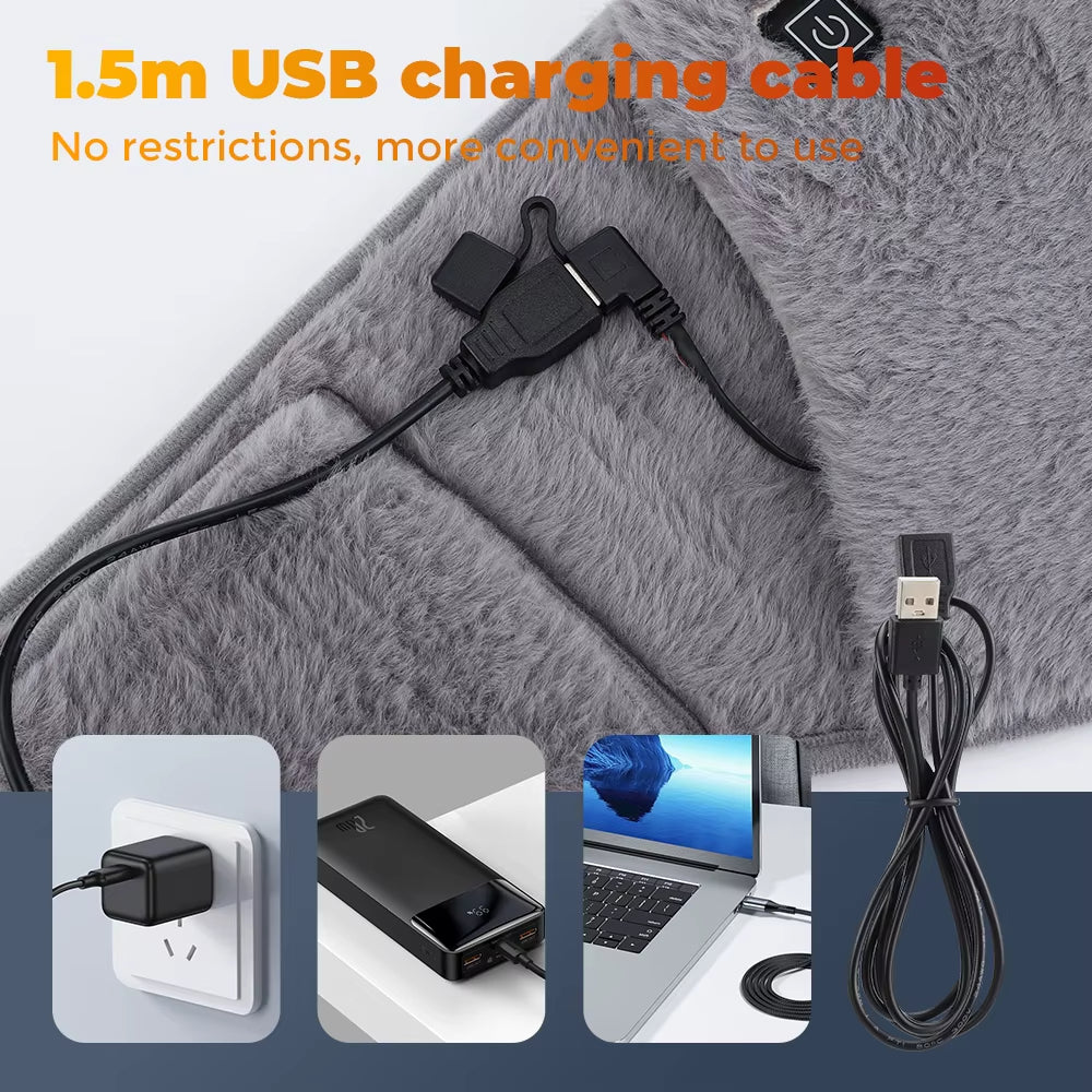 USB Heated Waist Belt with Hand Pockets – Electric Heating Pad