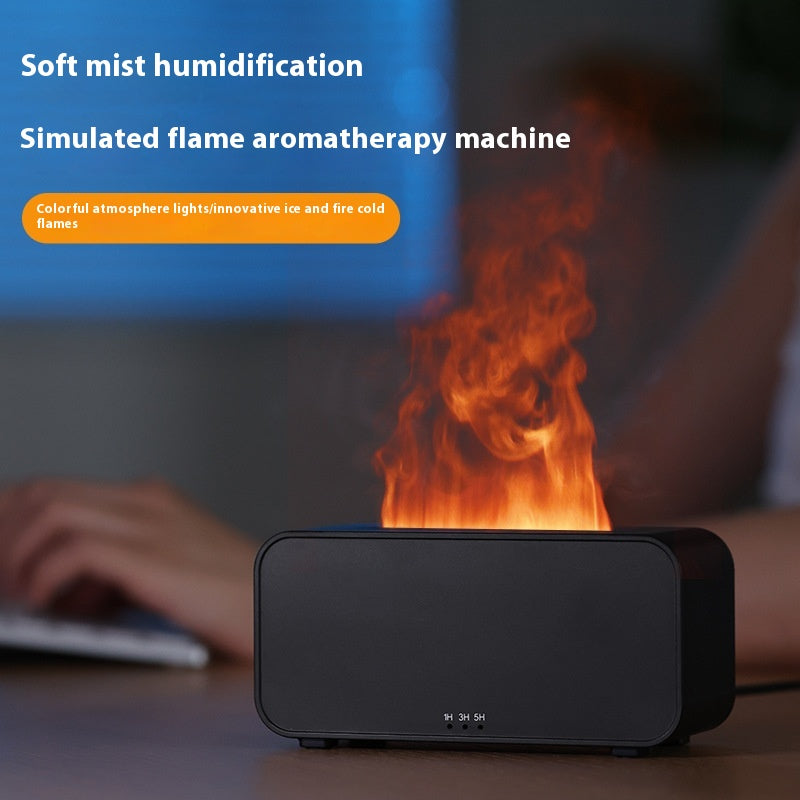 Flame Aroma Diffuser – Timing Humidifier USB with Aromatherapy Spray for Home