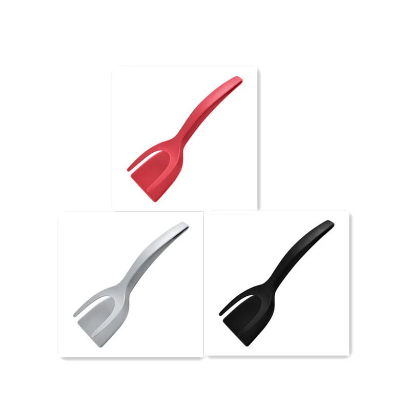 Grip & Flip Spatula Tongs for Easy Egg and Pancake Turnin