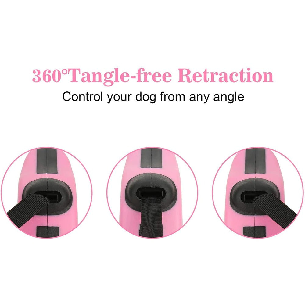 Durable Retractable Pet Leash – 3M & 5M Nylon Extension Lead