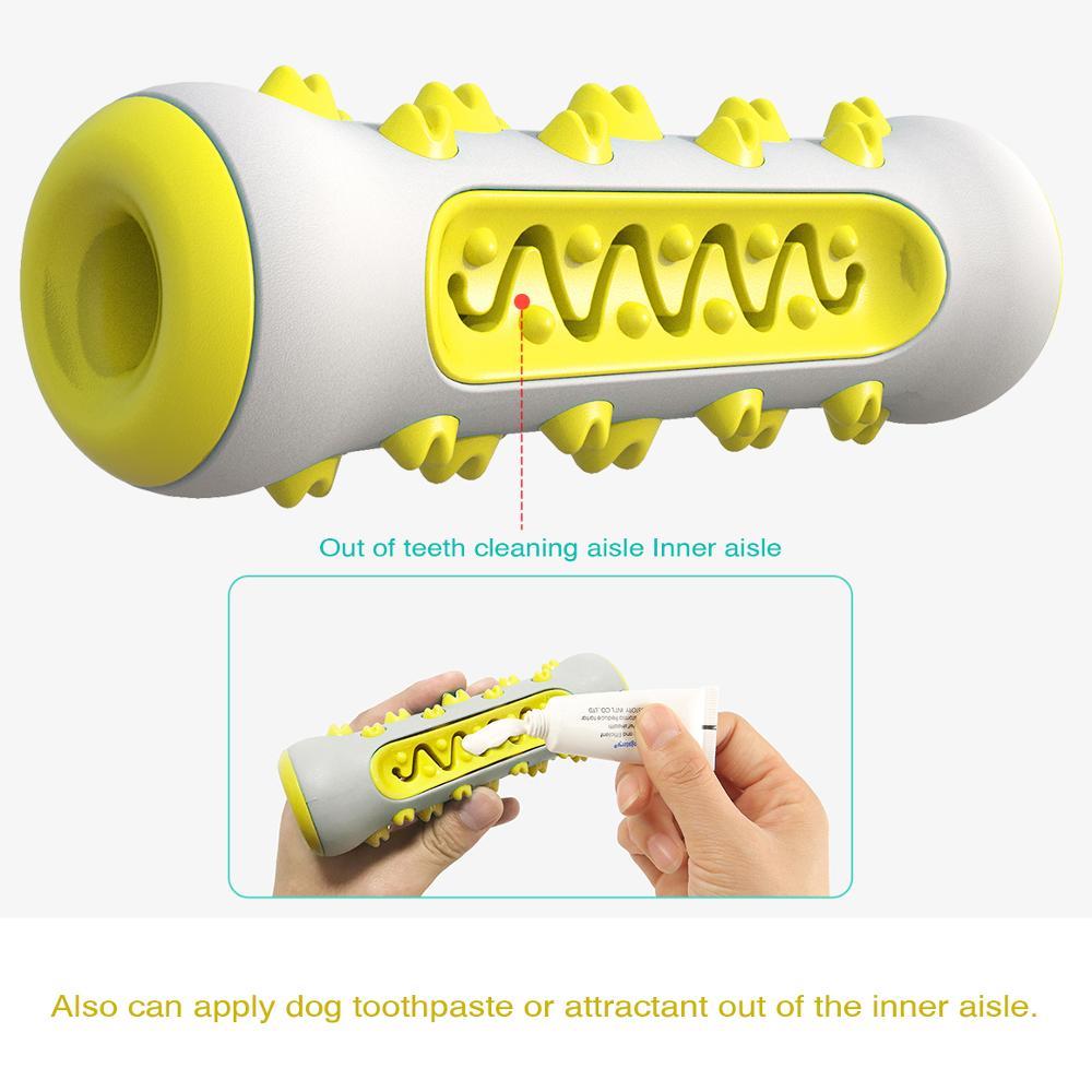 Dog Squeaky Chew Toy – Tough Rubber Toothbrush Toy for Training & Play