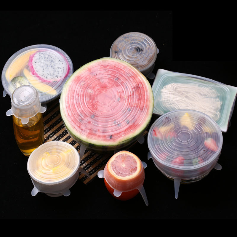 Premium Silicone Stretch Lid Set (6PCS) – Reusable Fresh-Keeping Kitchen Covers