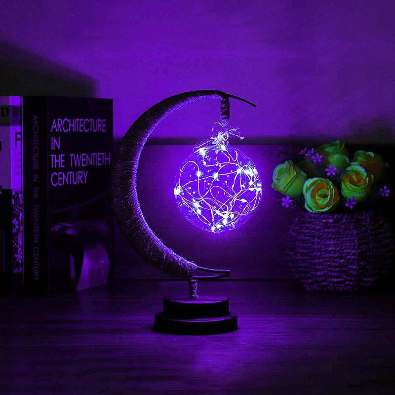 LED Moon & Star Decorative Light – USB and Battery Powered