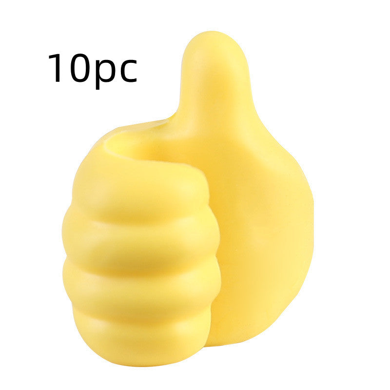 Multifunctional Thumb-Style Wall Clip Holder for Cables and Small Items