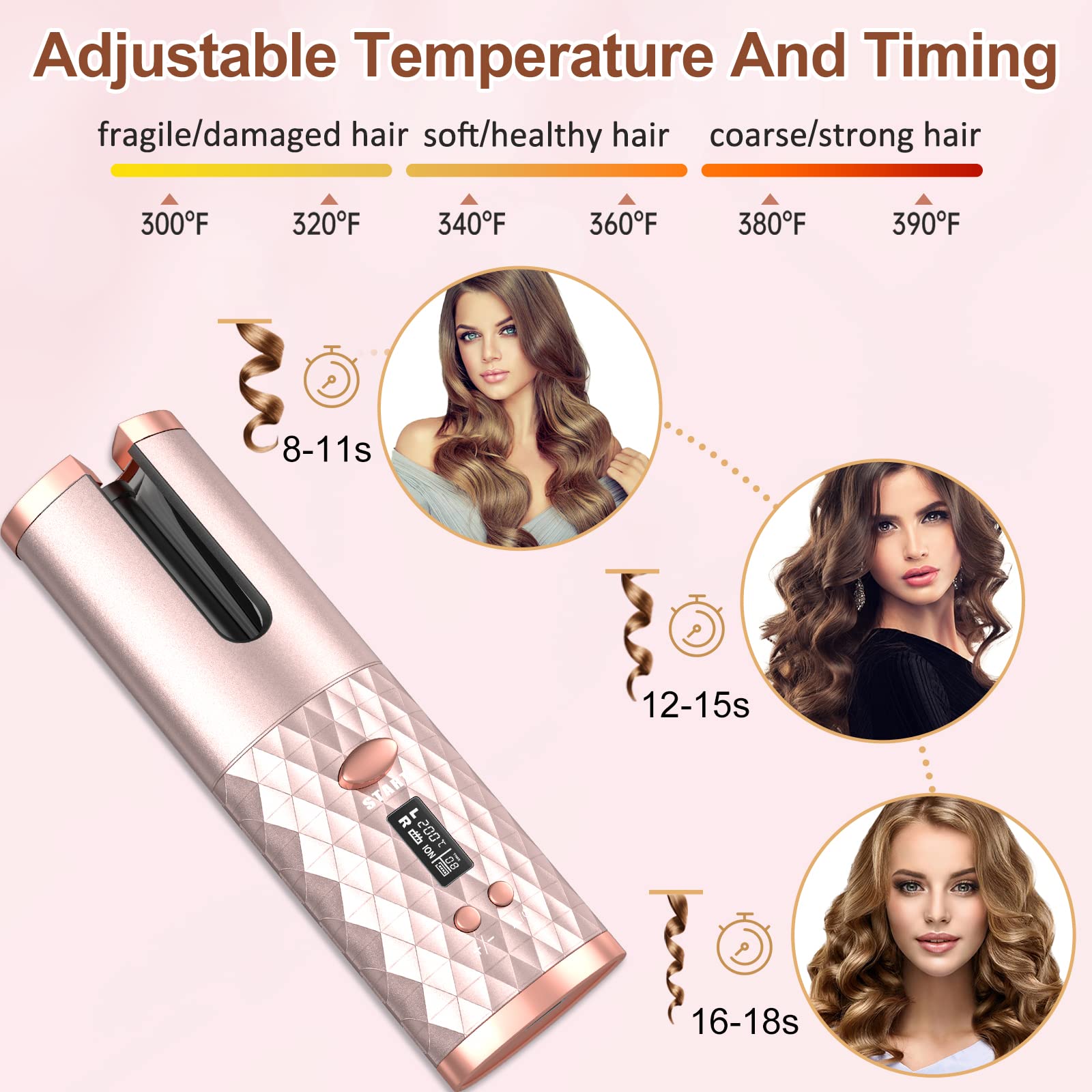 Wireless Automatic Hair Curler – USB Rechargeable